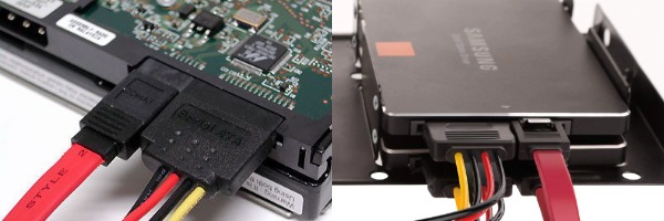 Подключение HDD и SSD через интерфейс SATA