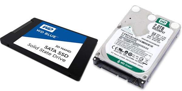 HDD и SSD накопители для ноутбука