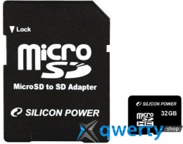 Silicon Power microSDHC 32 GB Class 4 (+ адаптер) SP032GBSTH004V10-SP