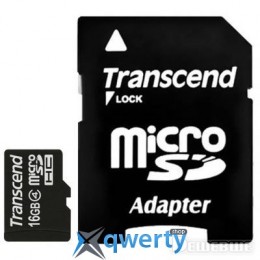 Transcend MicroSDHC 16 GB Class 4 + SD-adapter (TS16GUSDHC4)