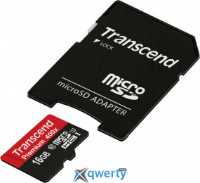 microSD Transcend 400X 16GB Class 10 +SD адаптер (TS16GUSDU1)