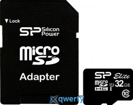 microSD Silicon Power Elite 32GB Class 10 +SD адаптер (SP032GBSTHBU1V10SP)
