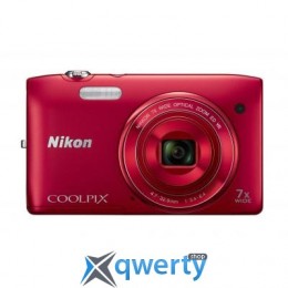 Nikon Coolpix S3500 red + case Официальная гарантия!