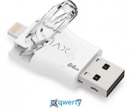 PHOTOFAST i-Flashdrive MAX 64Gb (2.0) (USB-microUSB/Lightning) Black(IFDMAX64GB)