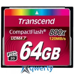 CompactFlash Transcend 800X 64GB (TS64GCF800)