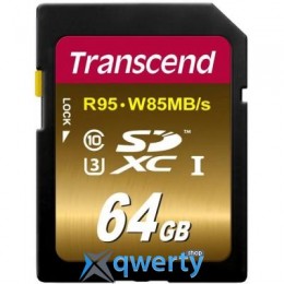 TRANSCEND 64GB SDXC CLASS 10 UHS-I U3 (TS64GSDU3X)