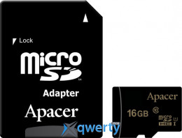 microSD Apacer 16GB Class 10 +SD адаптер (AP16GMCSH10U1-R) 4712389898869