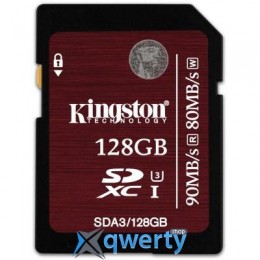 KINGSTON 128GB SDXC CLASS 10 UHS-I U3 (SDA3/128GB)