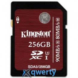 KINGSTON 256GB SDXC CLASS10 UHS-I U3 (SDA3/256GB)