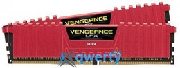 Corsair 16GB DDR4-3200 PC4-25600 (2x8) Vengeance LPX (CMK16GX4M2B3200C16R) Red