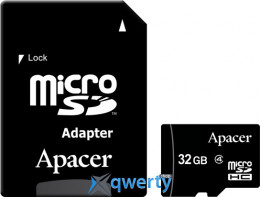 microSD 32GB Apacer Class 4 +SD адаптер (AP32GMCSH4-R)