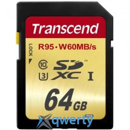 Transcend 64GB SDXC class 10 UHS-I U3 (TS64GSDU3)