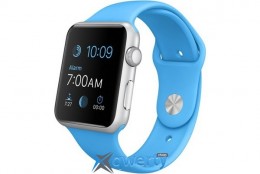 Apple Watch Sport 38mm Silver Aluminum Case with Blue Sport Band (MJ2V2LL/A)