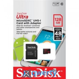 SANDISK Ultra 128GB microSDXC Class 10 UHS-I 48MB/s Android (SDSDQUAN-128G-G4A)