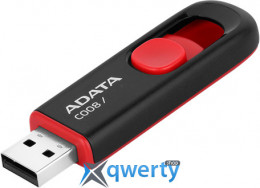 USB-A 2.0 32GB ADATA C008 Black/Red (AC008-32G-RKD)