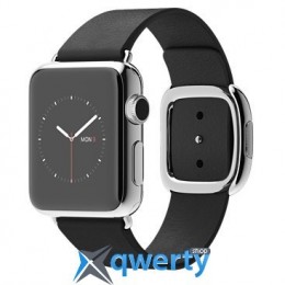 Apple Watch 38mm Stainless Steel Case with Black Modern Buckle Size M (MJYL2LL/A)