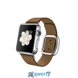 Apple Watch 38mm Stainless Steel Case with Brown Modern Buckle Size M (MJ3C2LL/A)