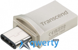 USB-A 3.1 + USB-C 3.1 Transcend JetFlash 890 32GB Silver (TS32GJF890S)