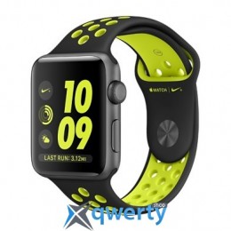 Apple Watch Nike+ 42mm Space Gray Aluminum Case with Black/Volt Nike Sport Band (MP0A2)