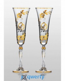 Victoria набор бокалов для шампанского Medea Gold (2 шт)