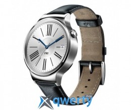 Huawei Watch Stainless Steel + Black Leather