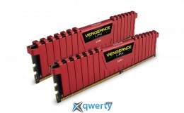 DDR4 8GB (2x4GB) 3200 MHz Vengeance LPX RED CORSAIR (CMK8GX4M2B3200C16R)