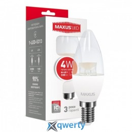 MAXUS C37 CL-C 4W мягкий свет 220V E14 (1-LED-5313)