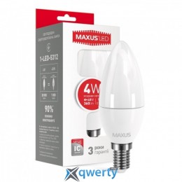 MAXUS C37 CL-F 4W яркий свет 220V E14 (1-LED-5312)