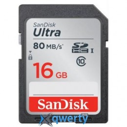 SanDisk 16GB SDHC C10 UHS-I R80MB/s Ultra(SDSDUNC-016G-GN6IN)