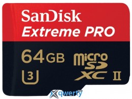 SanDisk 64GB microSDXC C10 UHS-II U3 R275/W100MB/s 4K Extreme Pro + USB 3.0 reader(SDSQXPJ-064G-GN6M3)