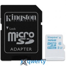 Kingston 32GB microSDHC C10 UHS-I U3 R90/W45MB/s + SD адаптер Action(SDCAC/32GB)