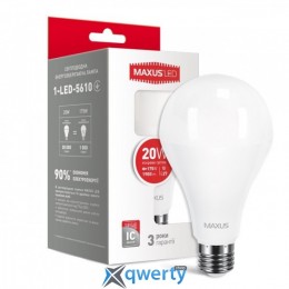 LED лампа MAXUS A80 20W 4100K 220V E27 (1-LED-5610)
