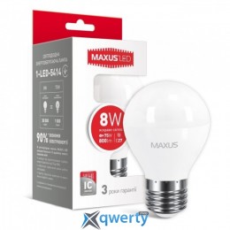 LED лампа MAXUS G45 F 8W 4100K 220V E27 (1-LED-5414)