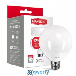 LED лампа MAXUS G95 12W 4100K 220V E27 (1-LED-902)