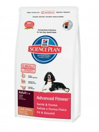 Hills SP Canine Adult AdvFitness Medium Breed с ягненком и рисом 3 кг