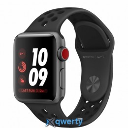 Apple Watch Series 3 Nike+ (GPS + LTE) MQL62 38mm Space Gray Aluminum Case with Anthracite/Black Sport Band