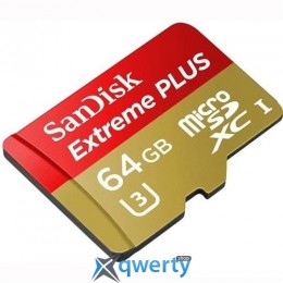 Карта памяти SanDisk 64GB microSDXC V30 UHS-I R95/W90MB/s 4K Extreme Plus + SD SDSQXWG-064G-GN6MA