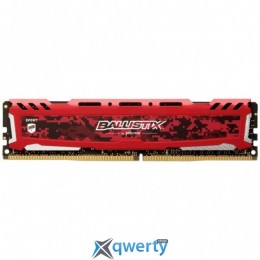 MICRON DDR4-2666 8GB PC4-21300 BALLISTIX SPORT LT RED (BLS8G4D26BFSEK)