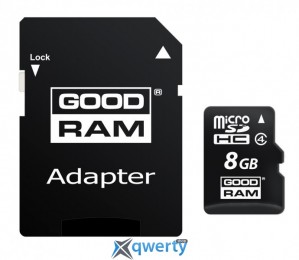 GOODRAM MicroSDHC 8GB Class 4 + SD-adapter (M40A-0080R11)