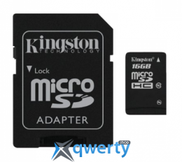 MicroSDHC 16GB Class 4 Kingston + SD-adapter (SDC4/16GB)