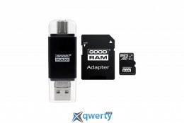 MicroSDHC 32GB UHS-I Class 10 GOODRAM + SD-adapter + Card reader Type-C (M1A5-0320R11)