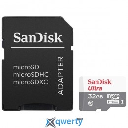 MicroSDHC 32GB UHS-I Class 10 SanDisk Ultra + SD-adapter (SDSQUNB-032G-GN3MA)