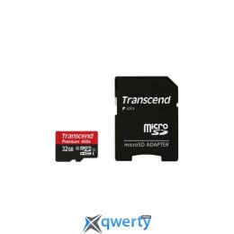 MicroSDHC 32GB UHS-I Class 10 Transcend Premium 400x + SD-adapter (TS32GUSDU1)