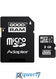 GOODRAM MicroSDHC 8GB UHS-I Class 10 + SD-adapter (M1AA-0080R11)
