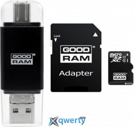 GOODRAM MicroSDXC 64GB UHS-I Class 10 + SD-adapter + Card reader Type-C (M1A5-0640R11)