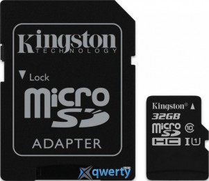 MicroSDXC 64GB UHS-I/U3 Class 10 Kingston + SD-adapter (SDCA3/64GB)