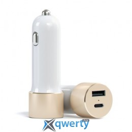 Satechi USB Car Charger with Type C Gold (ST-TCUCCG)