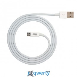 JUST Simple Micro USB Cable White 1M (MCR-SMP10-WHT)