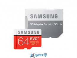 Samsung EVO+ microSDXC 64GB + адаптер (MB-MC64DA)