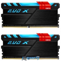 GEIL EVO X BLACK DDR4 16GB (2X8GB) 3200MHZ PC4-25600 (GEX416GB3200C16DC)